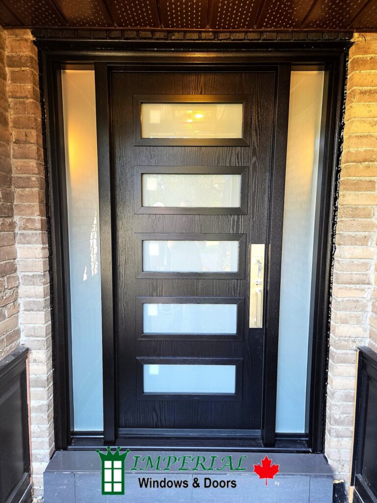 Completed entry door installation by Imperial Windows and Doors