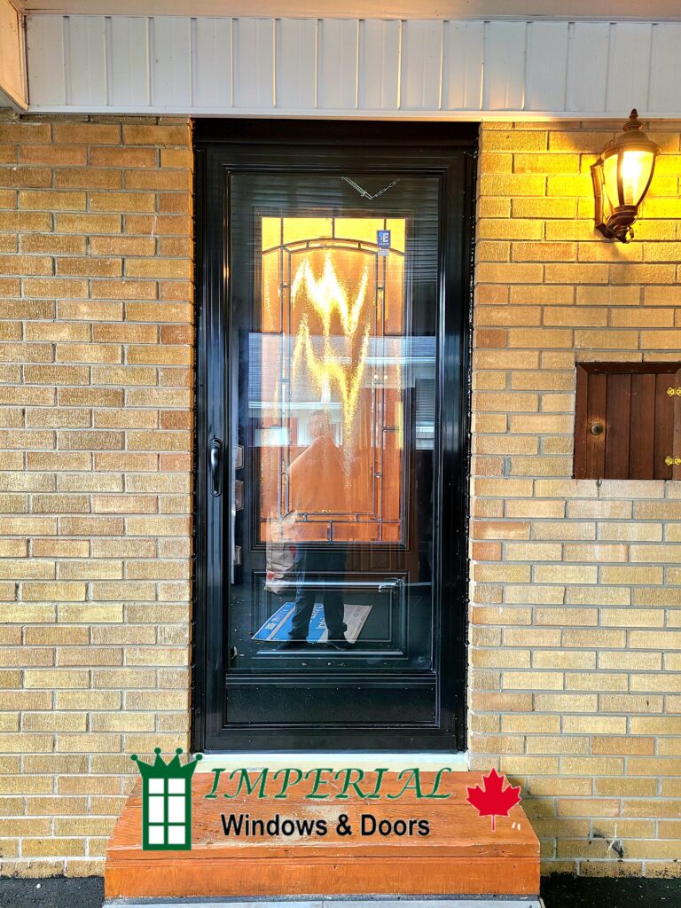 Storm door and entry door installed on a Toronto-area home