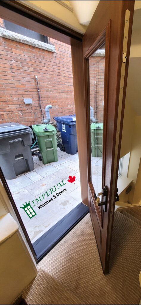 Entry door weatherstripping and adjustable threshold after installation