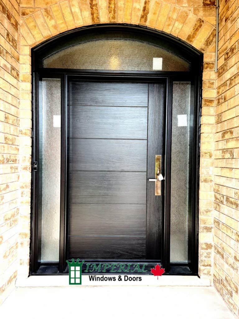 42-inch Black Fiberglass Entry Door Installation in Brampton