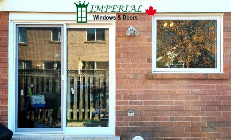 Kitchen Awning window and sliding patio doors installation in Milton installation