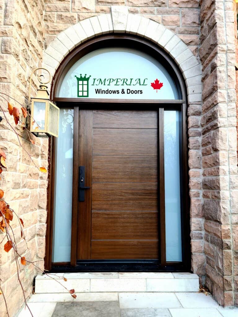 Custom Stained Fiberglass Door Installation in Oakville
