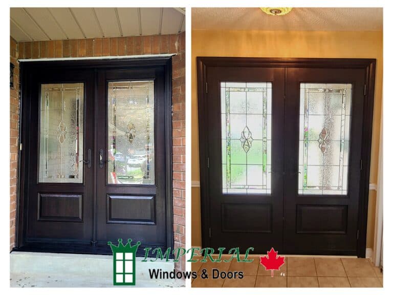 Mahogany Stained Fiberglass Entry Door in Brampton