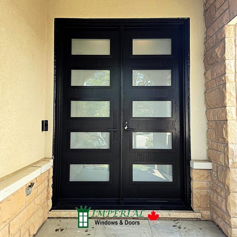 Modern Fiberglass Entry Door Installation in Milton