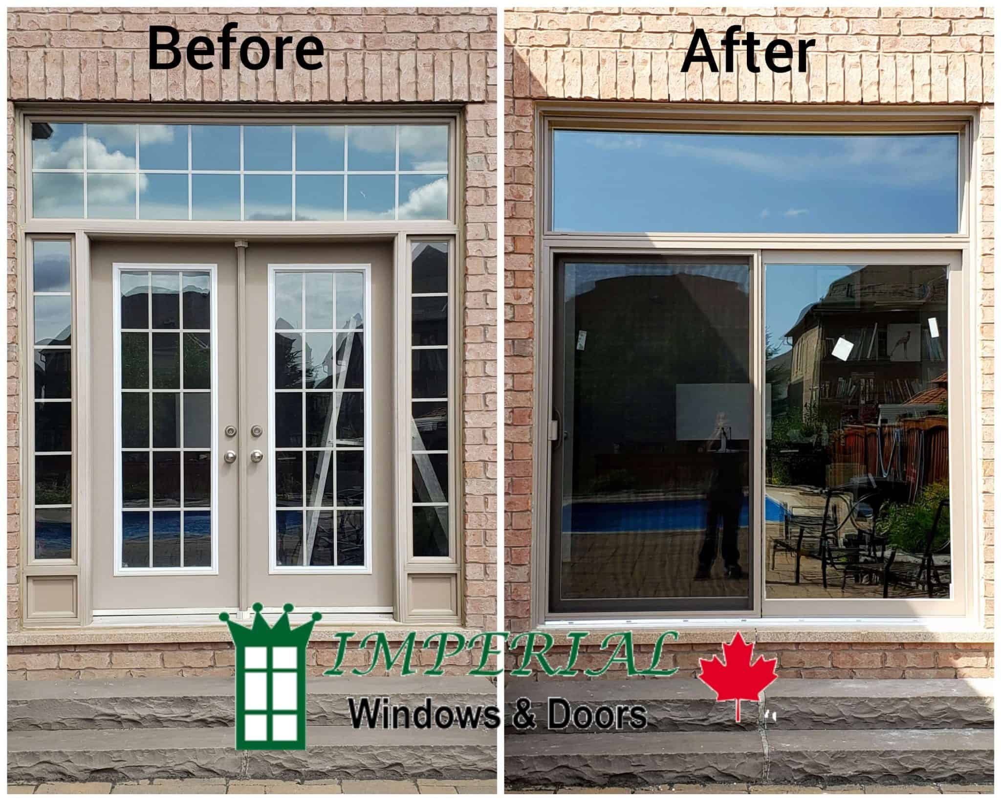 Modern backyard sliding patio door system