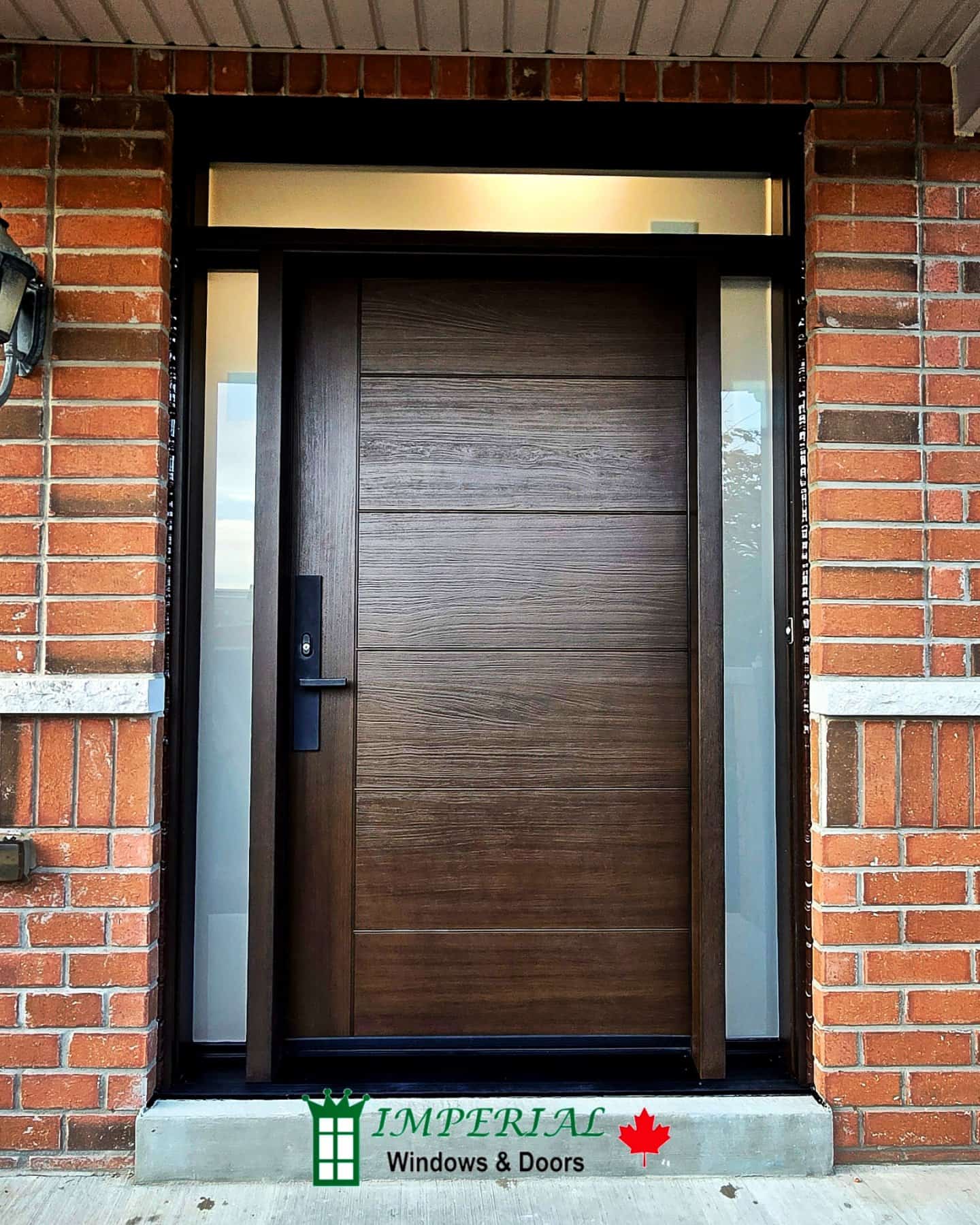 Modern fiberglass entry doors installation