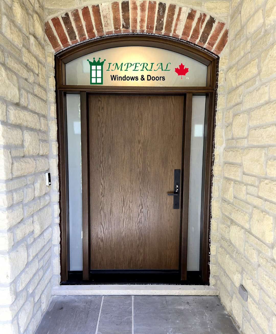 Woodgrain fiberglass entry doors