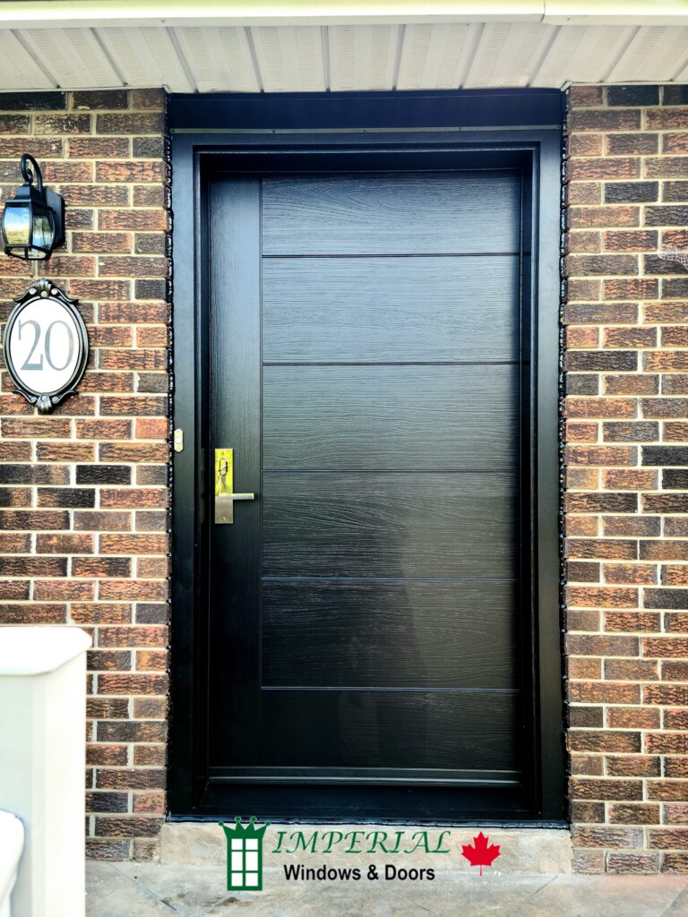 42-inch Black Fiberglass Door Installation in Bolton