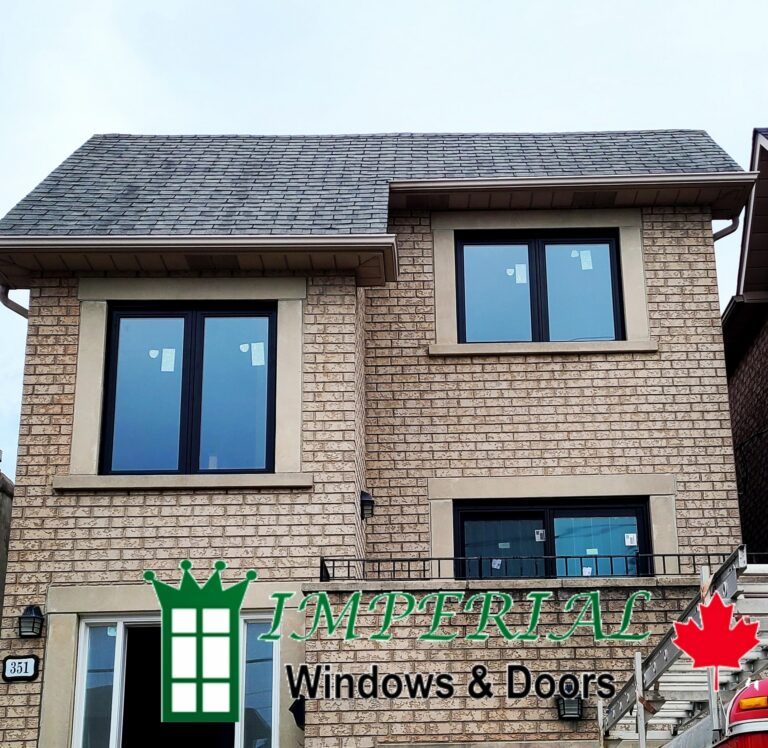 Black Modern Windows replacement in Caledon