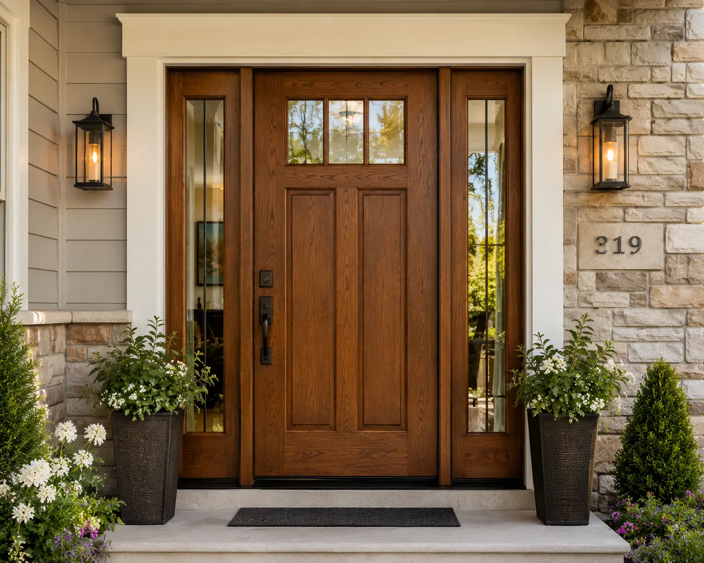 Fiberglass entry doors for Burlington homes