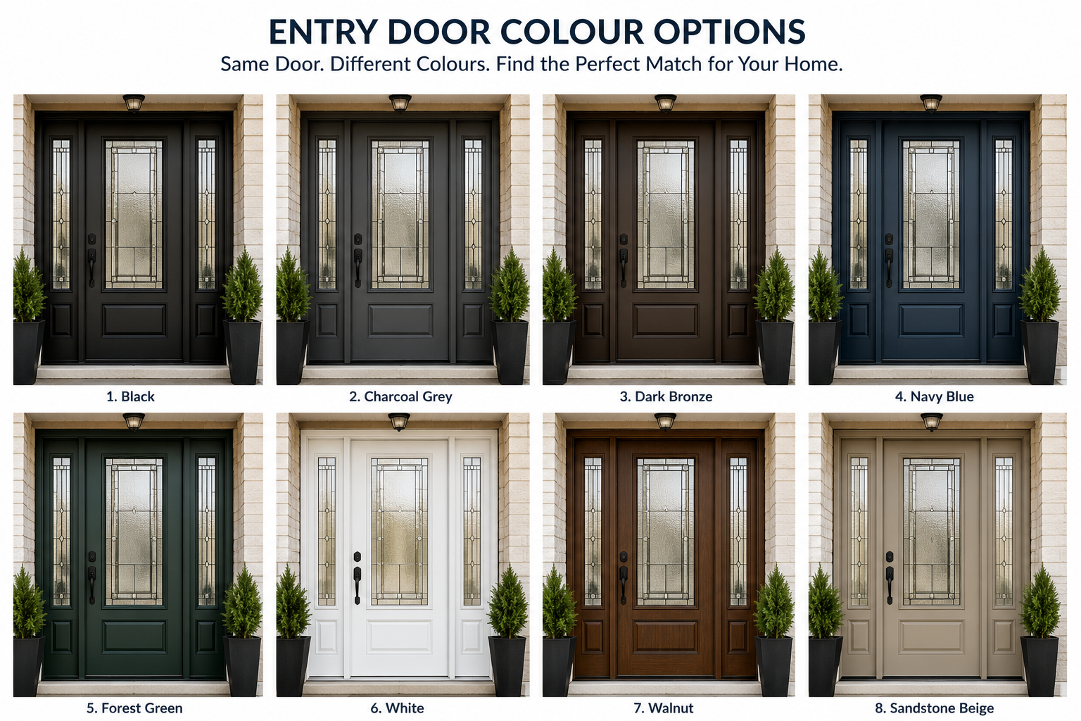 Popular entry door colours for Toronto homes