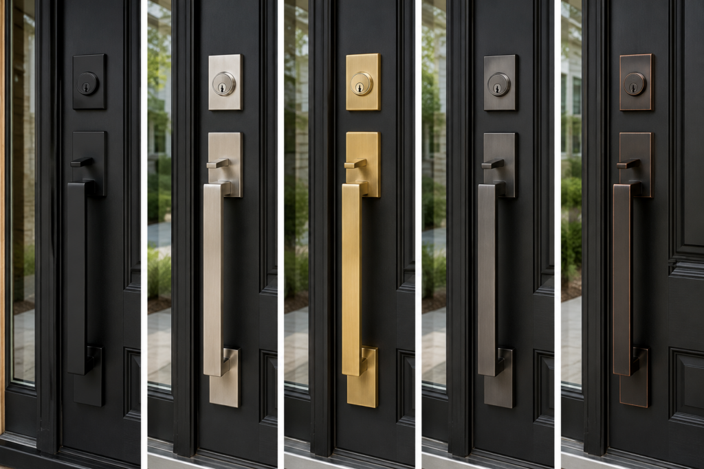 Popular entry door hardware finishes