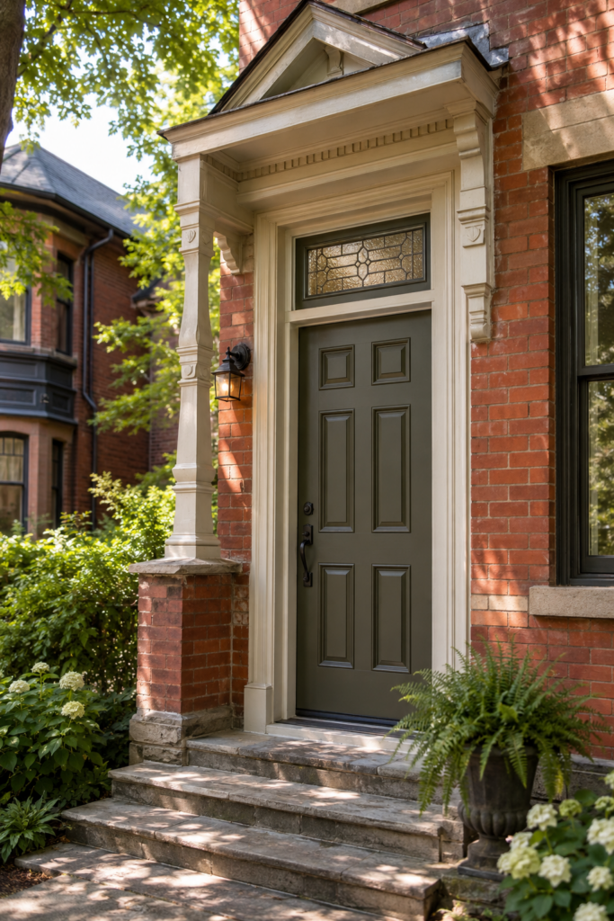 Heritage-style replacement entry door preserving the character of a traditional Toronto home.