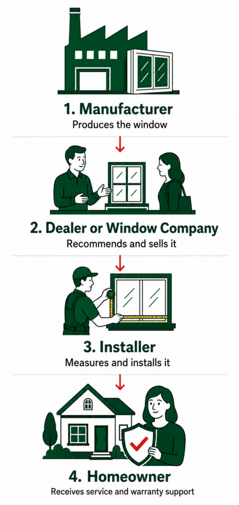 Difference between a window manufacturer, dealer and installer in Toronto