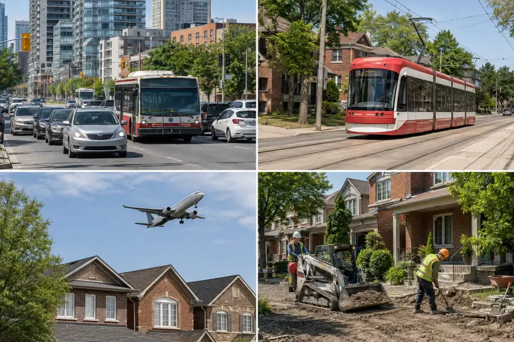 Common sources of outside noise affecting Toronto homes