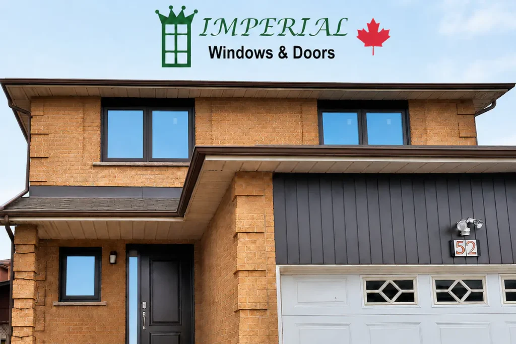 Completed vinyl window installation by Imperial Windows and Doors